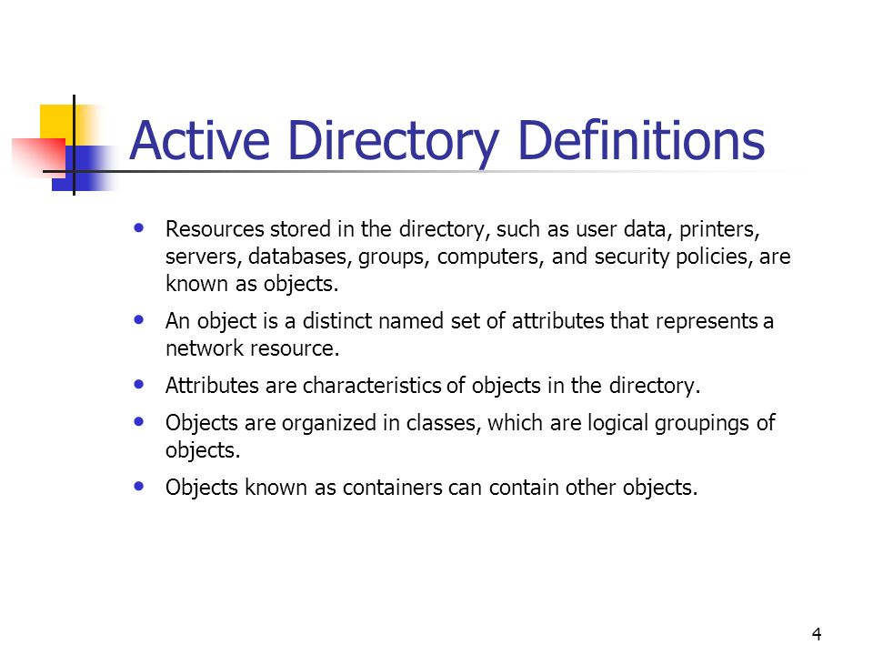Active Directory Definitions
