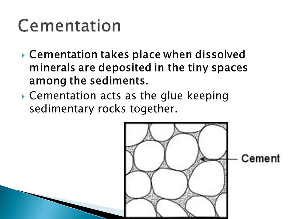 cementation of sediments