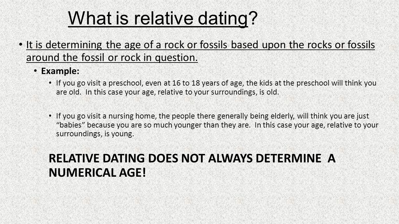 What is the difference between numerical dating and relative dating