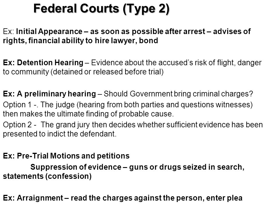 Federal Courts (Type 2)