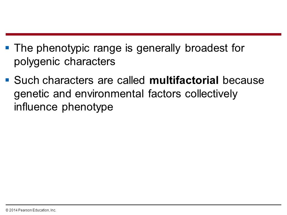 The phenotypic range is generally broadest for polygenic characters