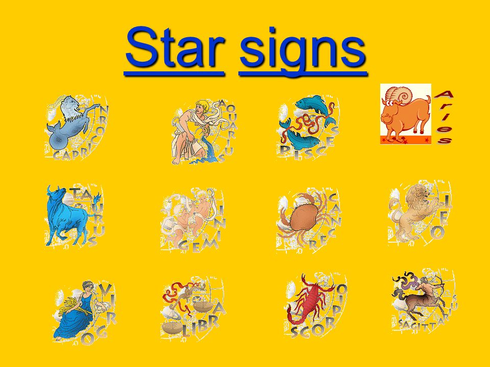 Star signs. 