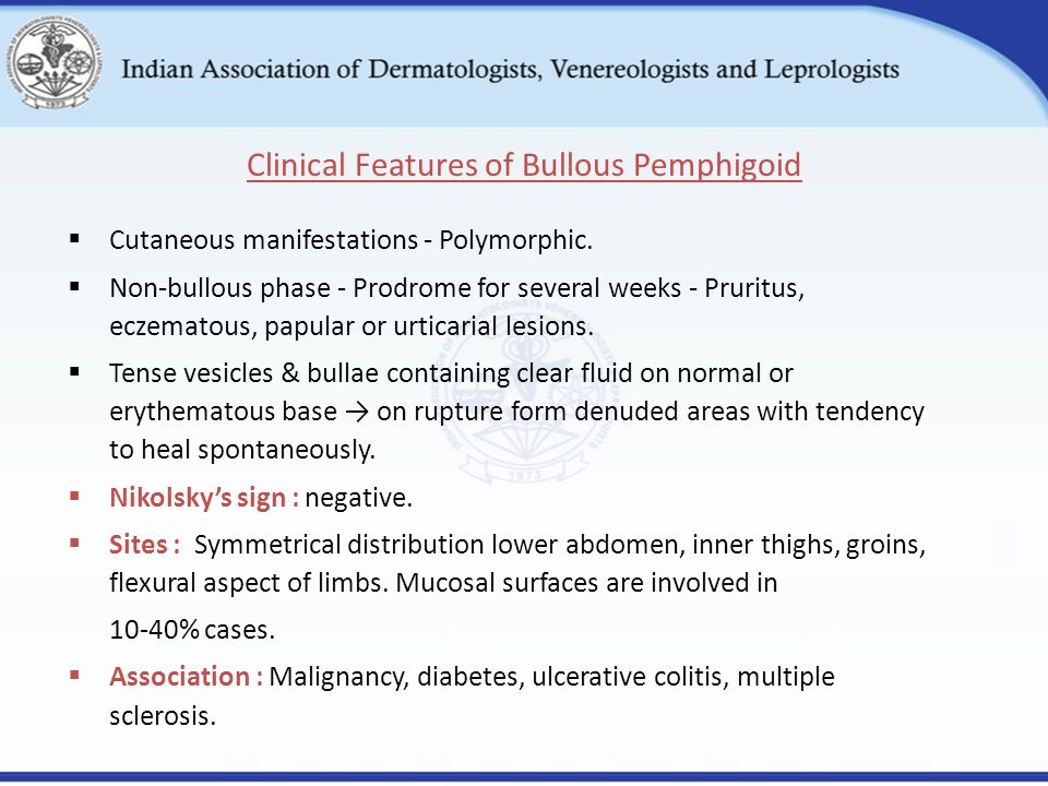 Bullous (and vesicular) disorders - an overview