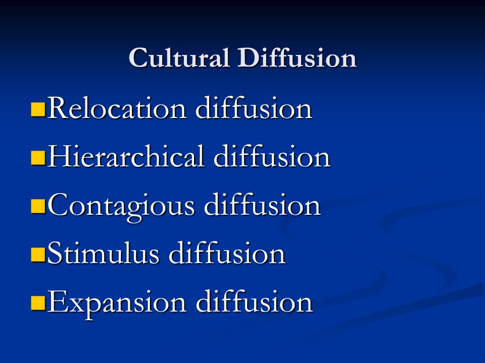 Hierarchical diffusion Contagious diffusion Stimulus diffusion