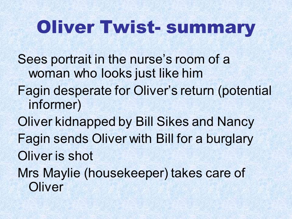 Oliver Twist Summary - JavaTpoint