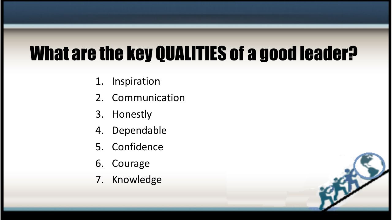 Being A Leader The Top Seven Leadership Qualities Ppt Video Online Download