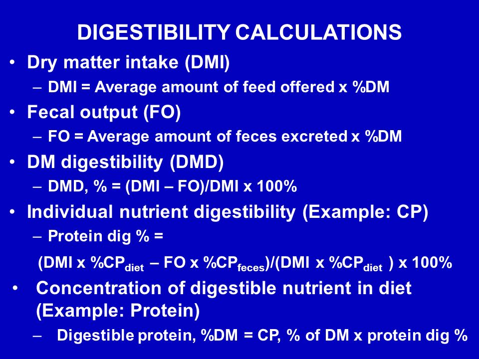 DIGESTIBILITY OF FEEDSTUFFS PP - ppt video online download