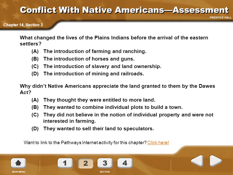 Conflict With Native Americans—Assessment