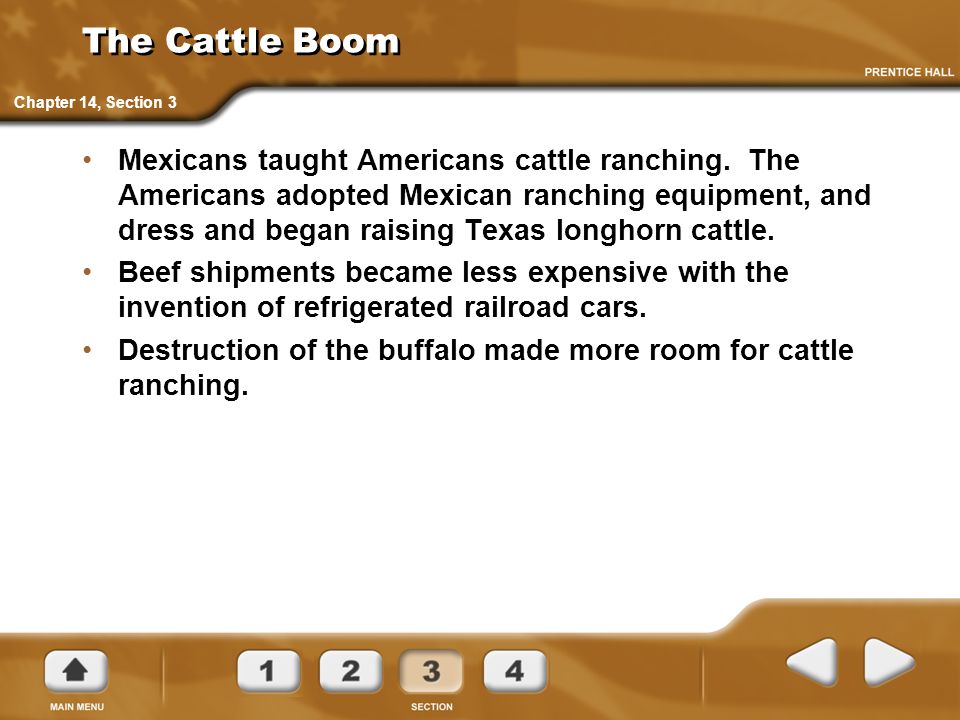 The Cattle Boom Chapter 14, Section 3.