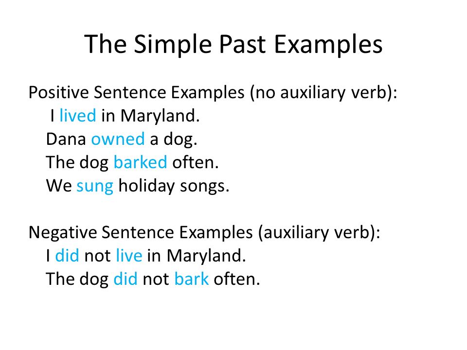 Verb Tense The Simple Past Ppt Video Online Download