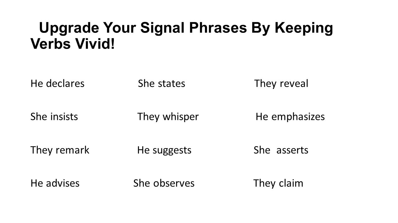 A Mini Lesson On Signal Phrases And Quotation Sandwiches Ppt Download A Mini Lesson On Signal Phrases And Quotation Sandwiches Ppt Download