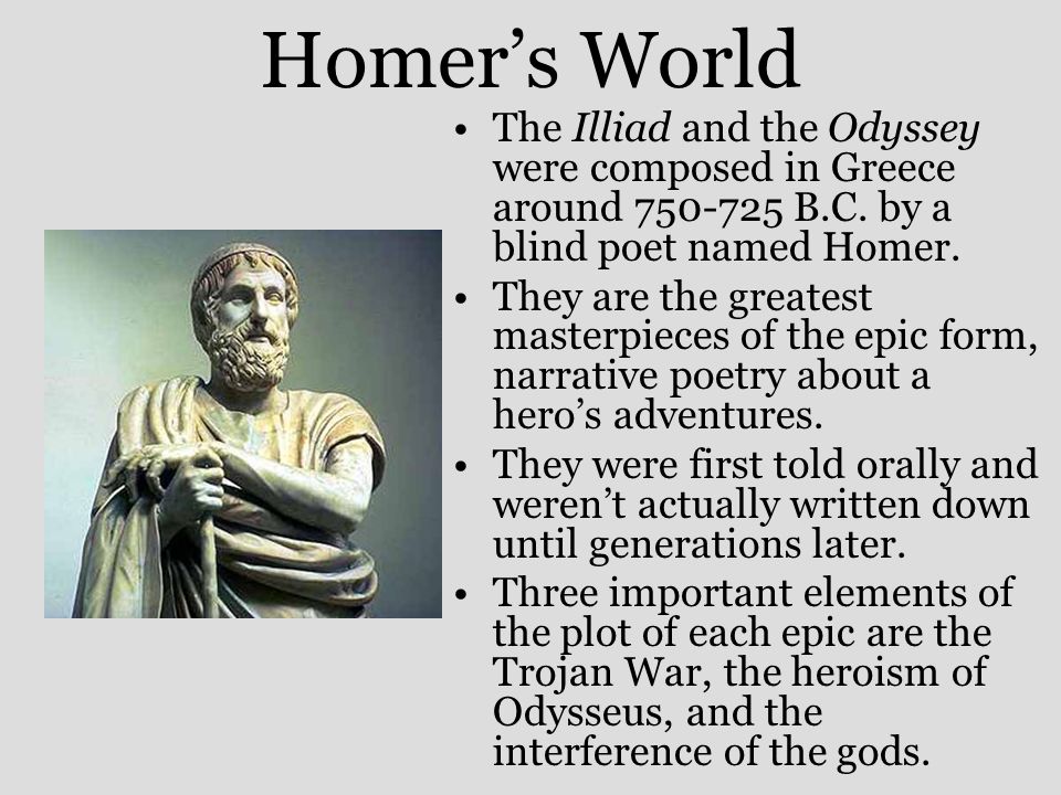 Epic Poetry Homer And The Odyssey Ppt Video Online Download