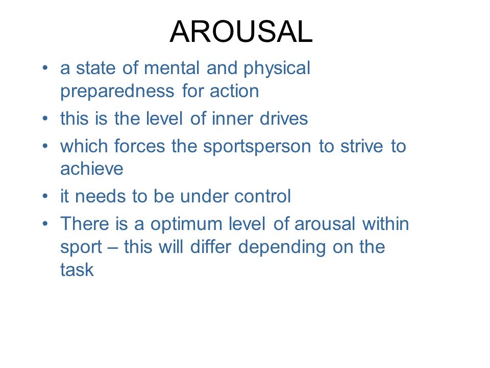 What Does Arousal Mean
