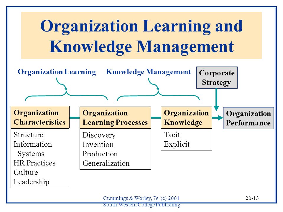 Organization Learning and Knowledge Management
