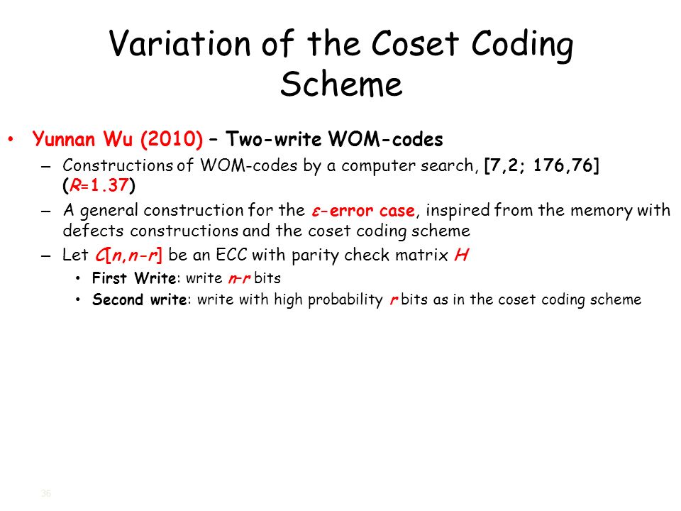 Variation of the Coset Coding Scheme