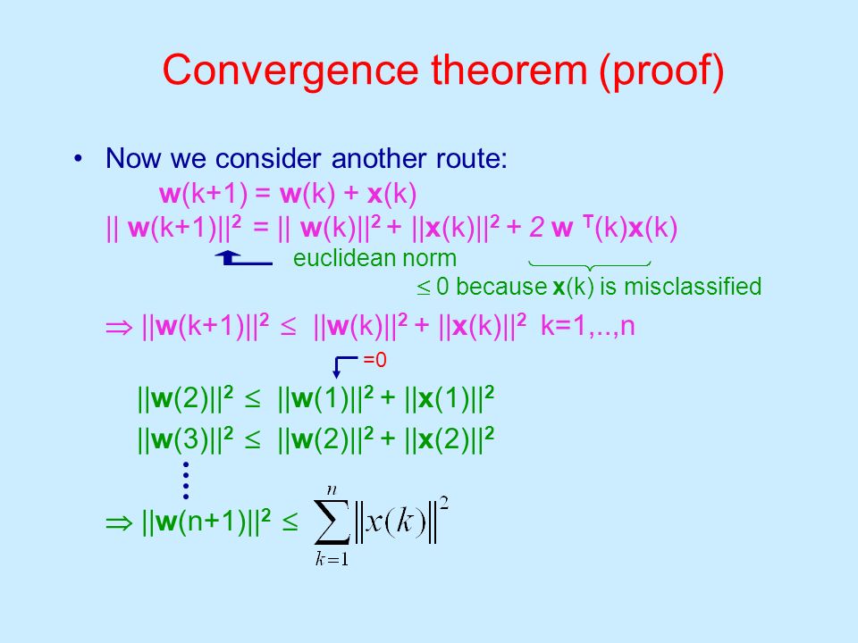 Convergence theorem (proof)