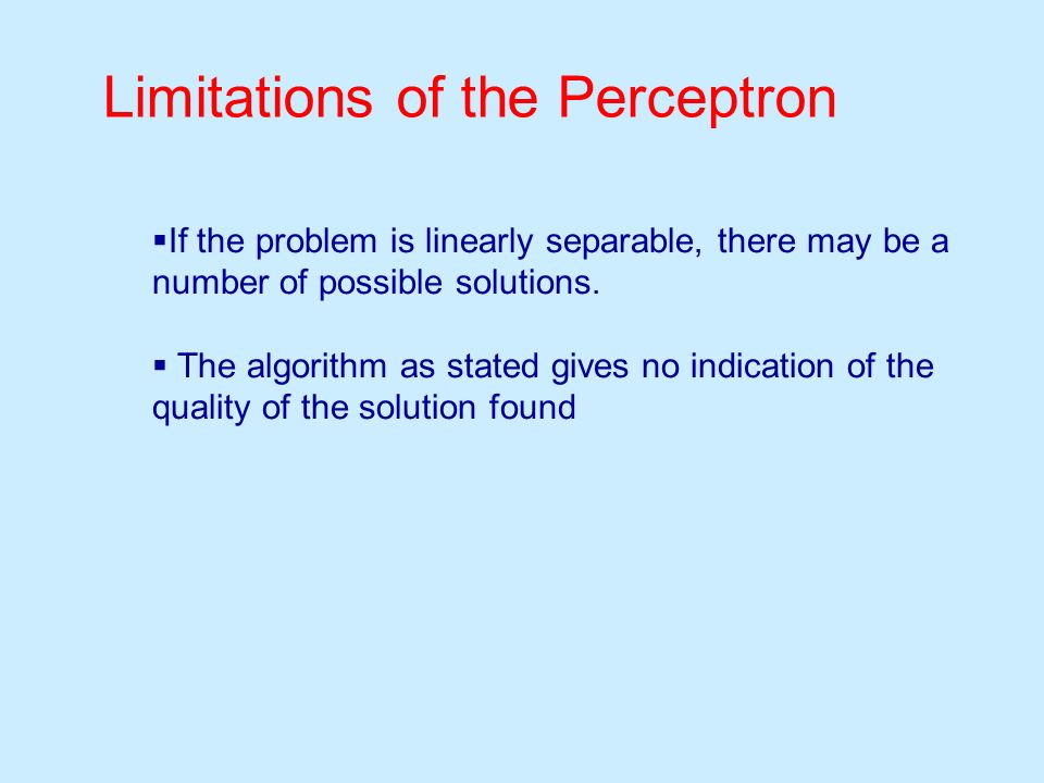 Limitations of the Perceptron