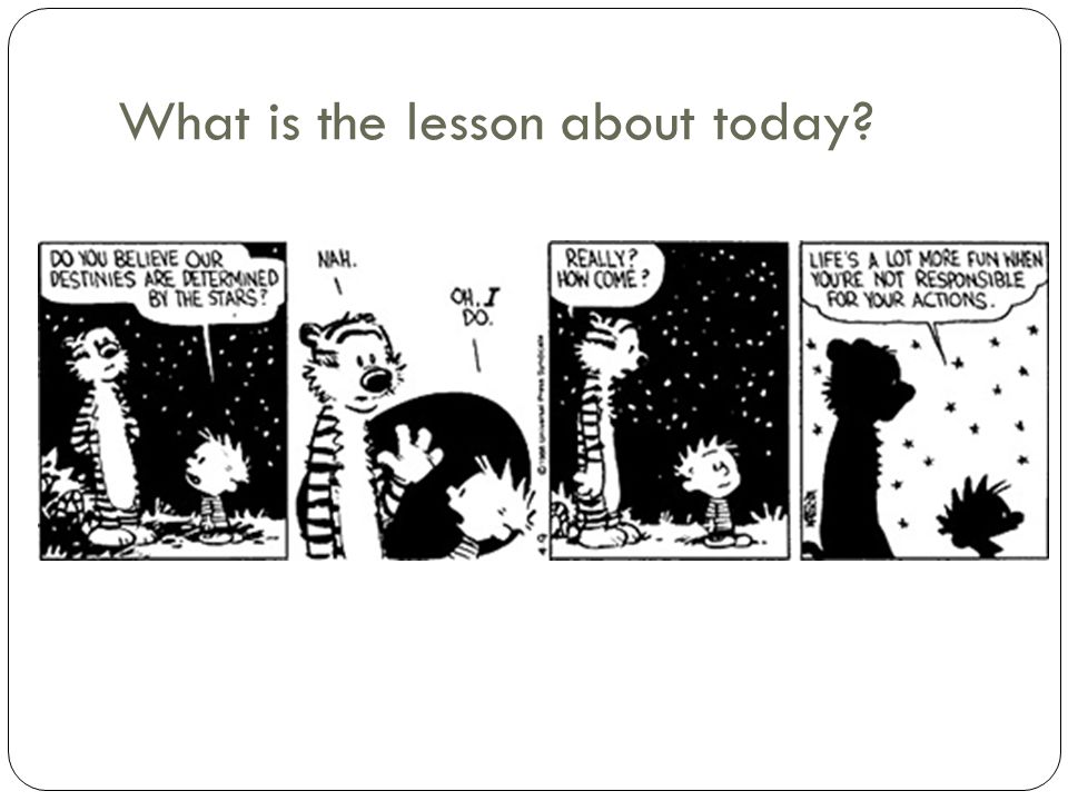 What is the lesson about today