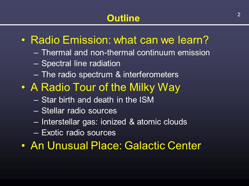 Galactic Radio Science - ppt download