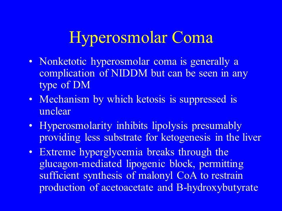 hyperosmolar nonketotic syndrome