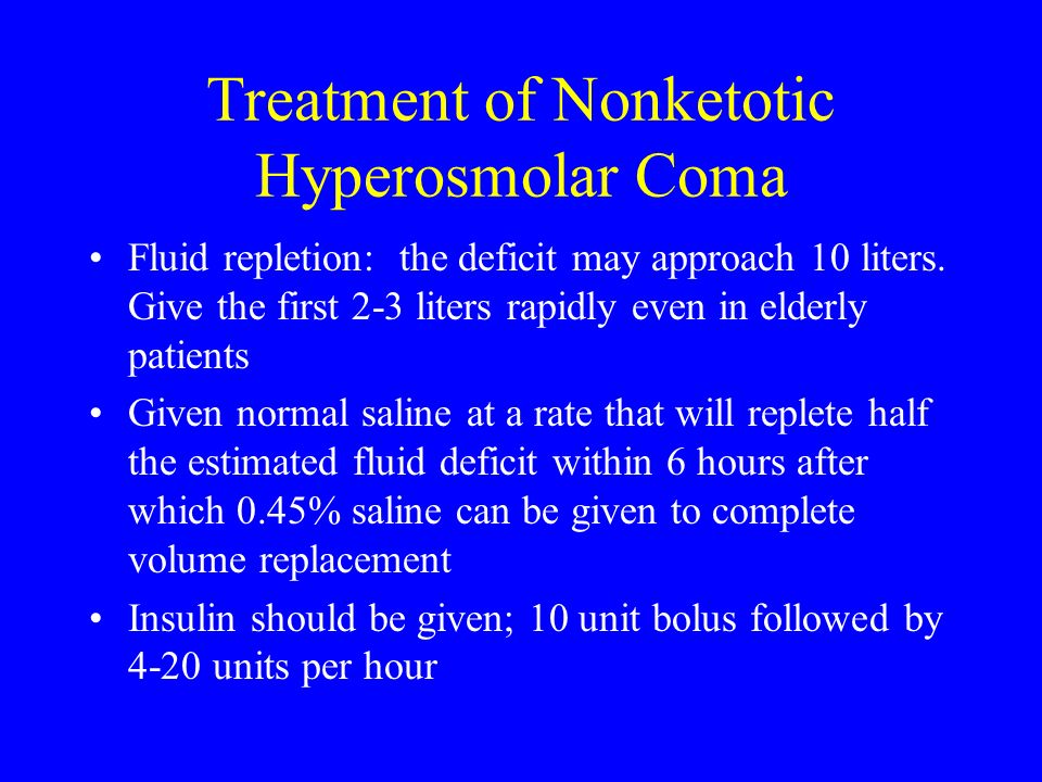 hyperosmolaris coma