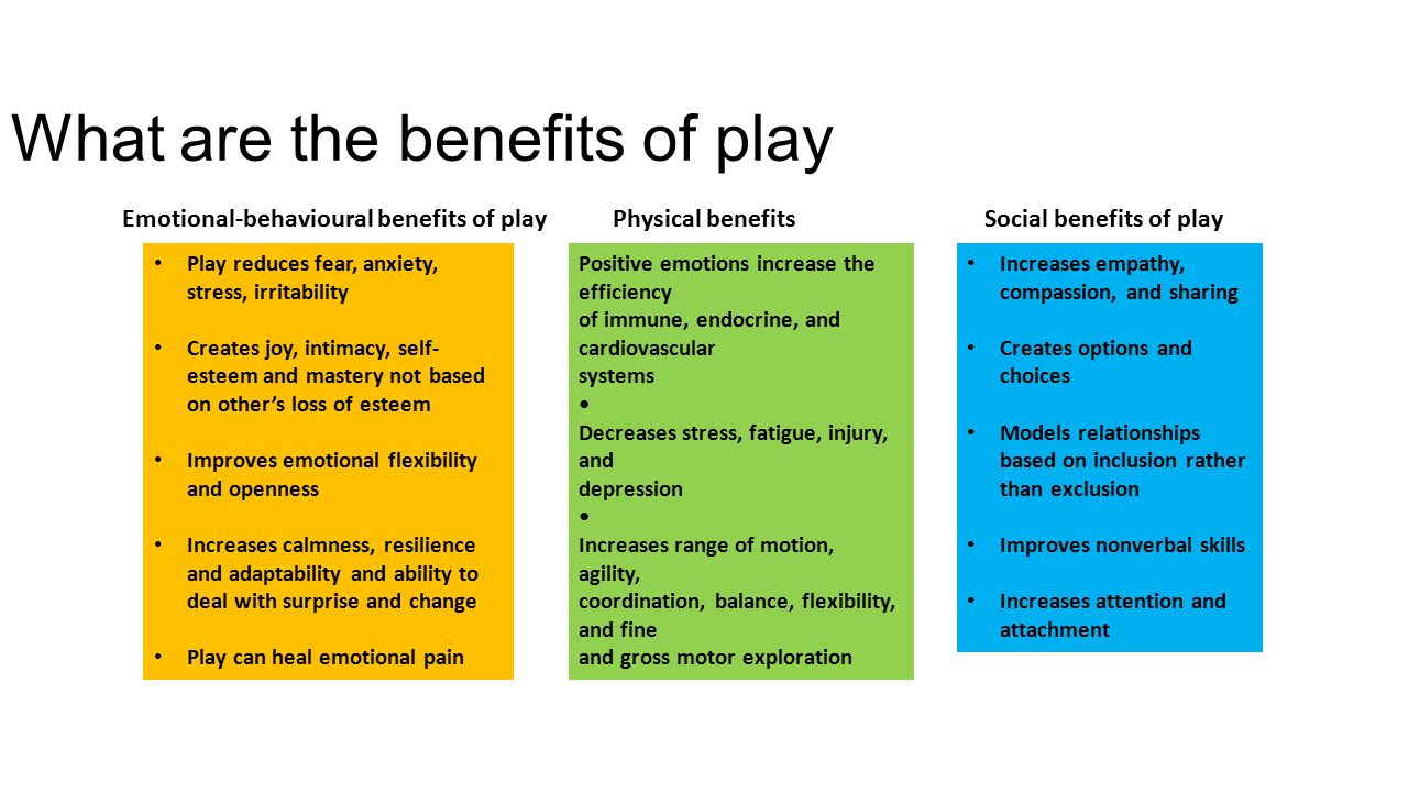 What are the benefits of play.