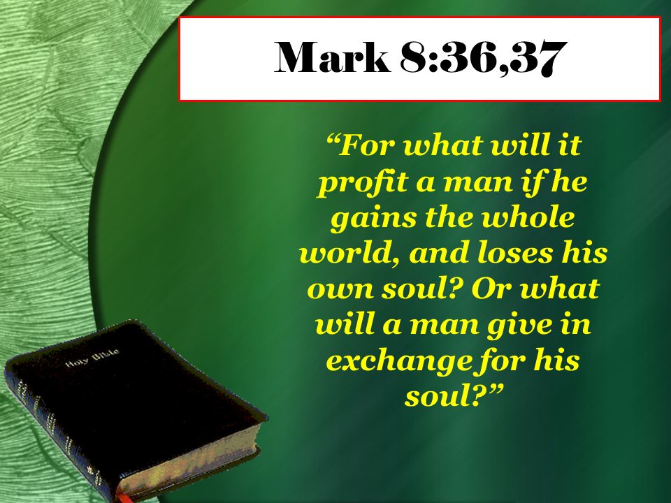 The Value Of Your Soul Mark 8 34 Ppt Download