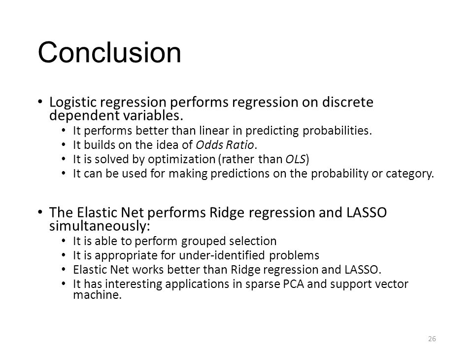 Logistic Regression & Elastic Net - ppt video online download