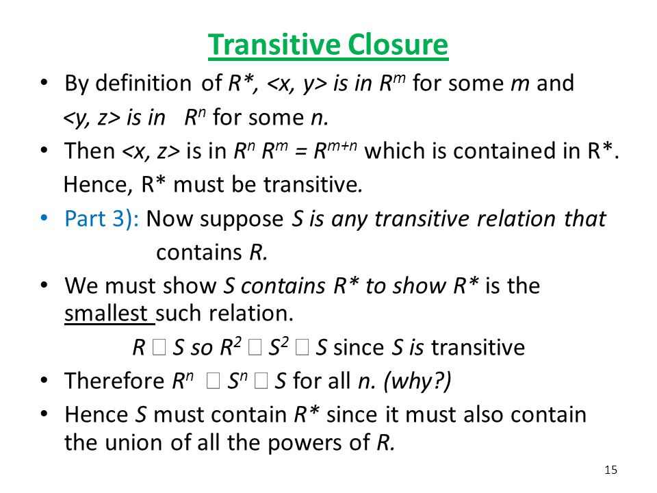 8 4 Closures Of Relations Definition The Closure Of A Relation R With Respect To Property P Is The Relation Obtained By Adding The Minimum Number Of Ppt Video Online Download