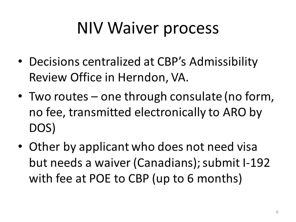 Waivers of Inadmissibility for Nonimmigrants - ppt video online download