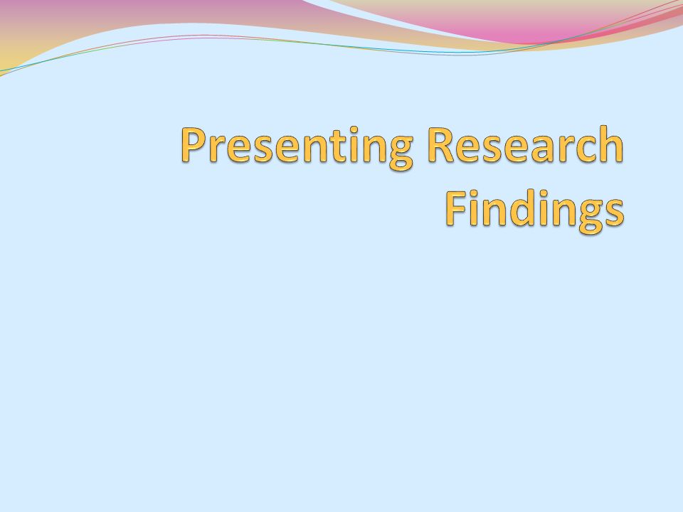 presenting research findings cafs