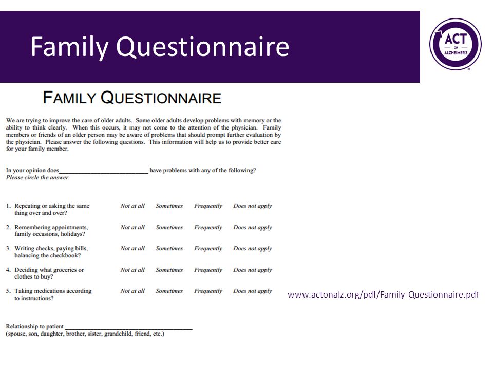 Family Questionnaire.