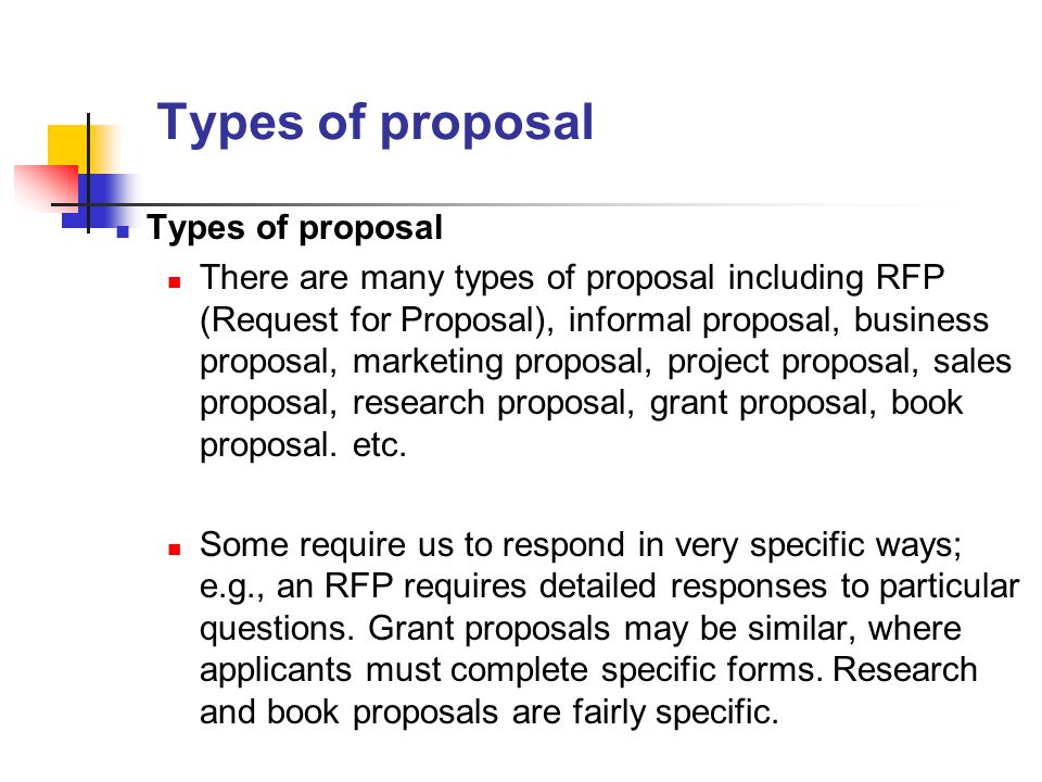 images Types Of Proposals And Grants saif bukhari proposals chapter 13