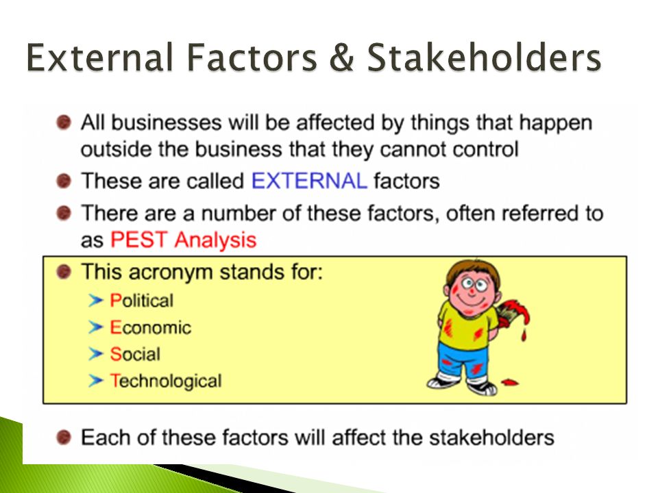External Factors & Stakeholders