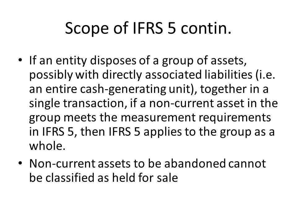 What is the objective and scope of IFRS 5?