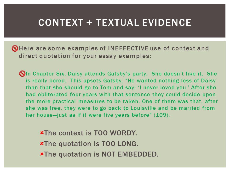 context in essay