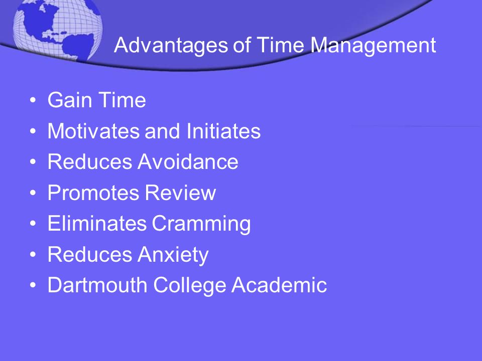 Advantages of time management for student