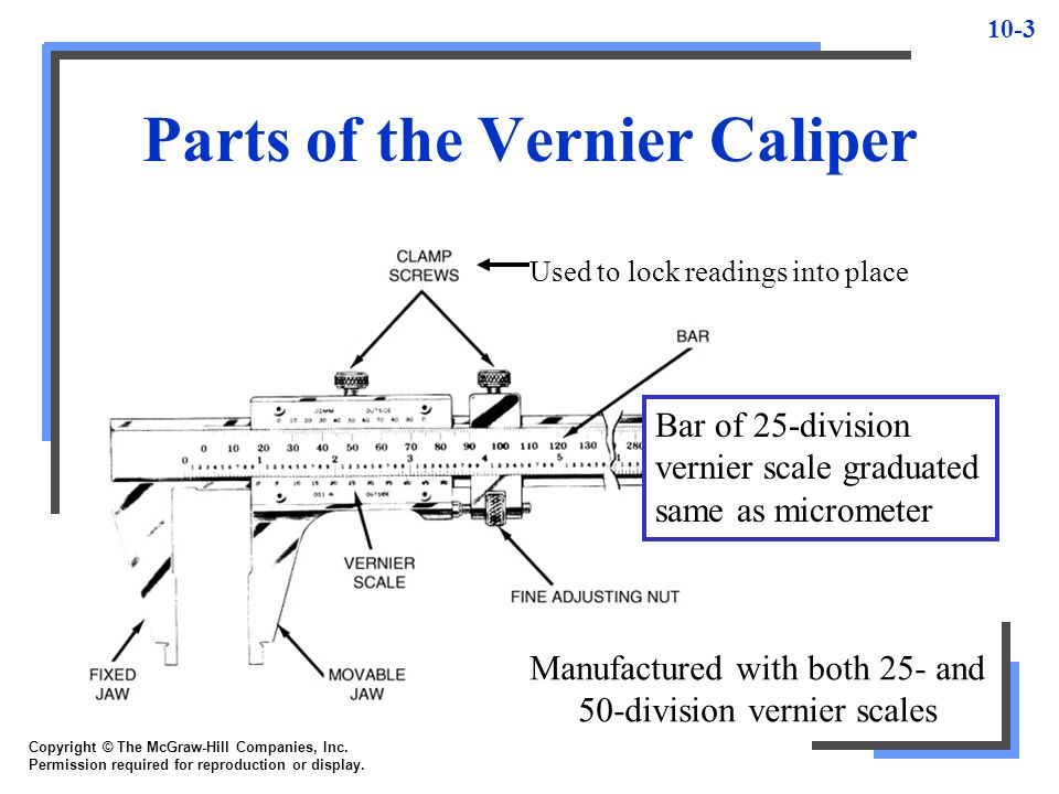 vernier caliper components
