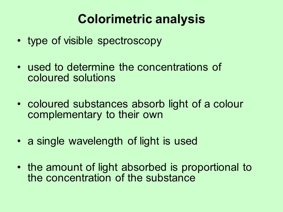 Colorimetric analysis
