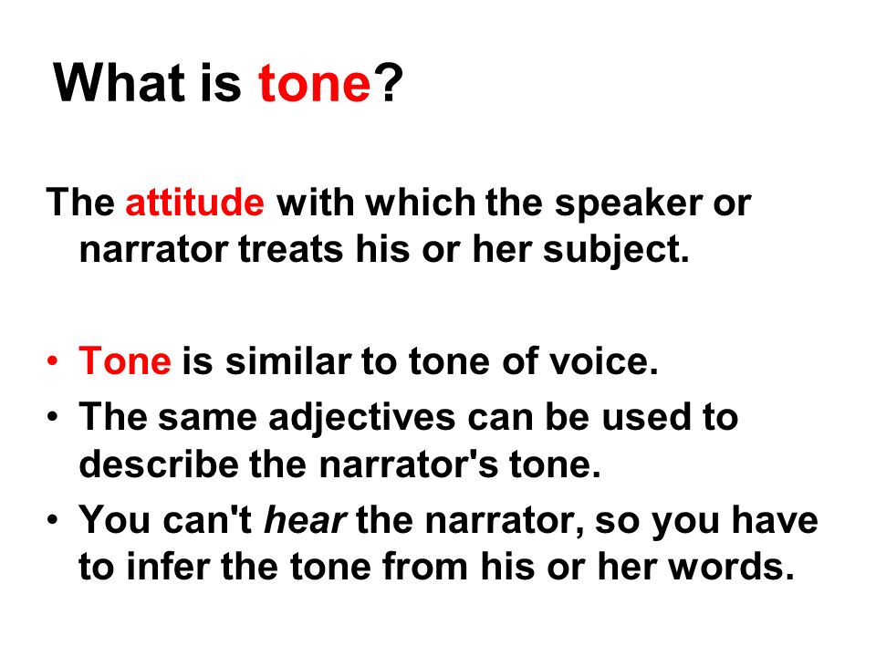 Tone Voice of the Speaker. - ppt video online download