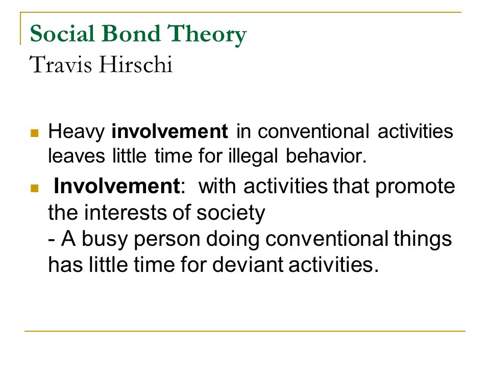 what is social bond theory