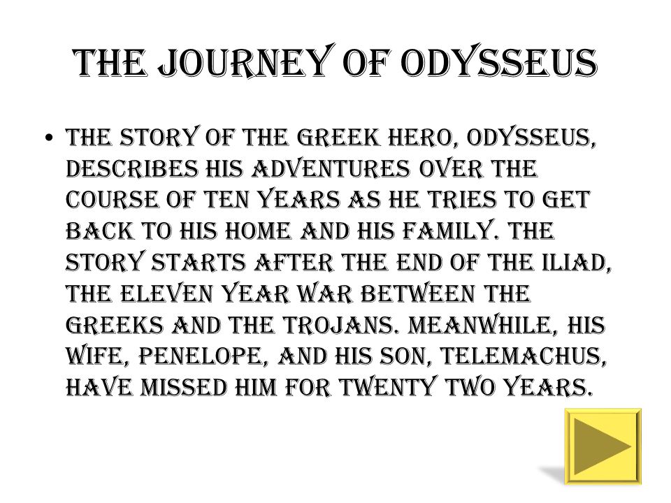 The Odyssey Short Story