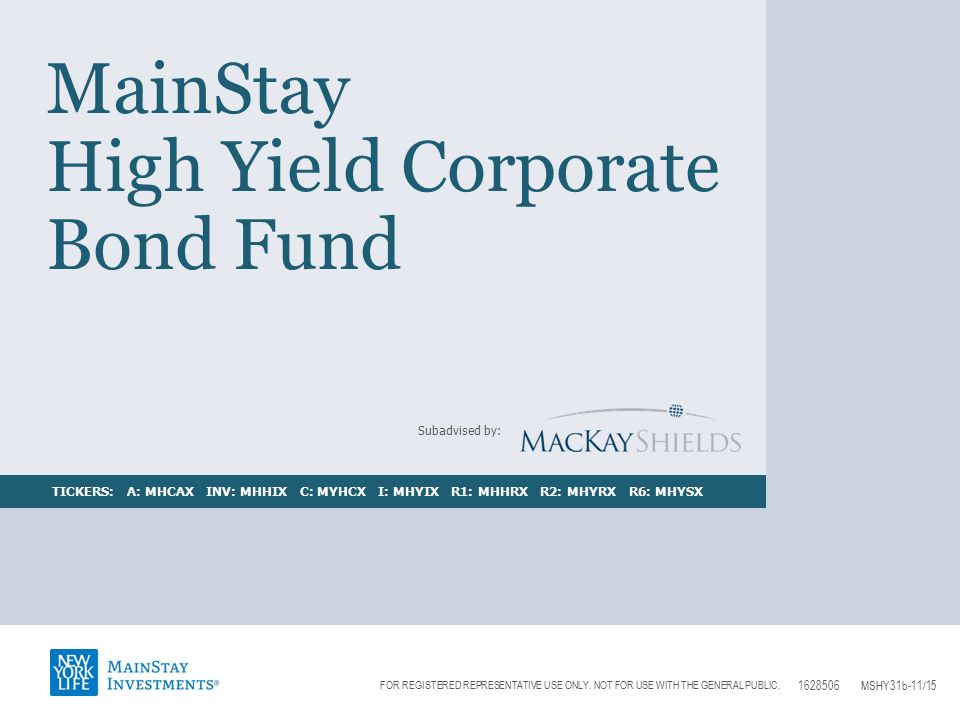 Mainstay High Yield Corporate Bond Fund Ppt Download