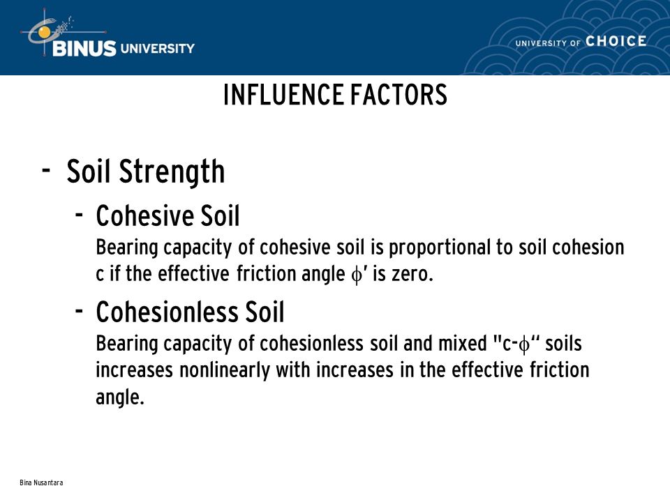 What factors influence the choice. Dissertation Soil capacity.