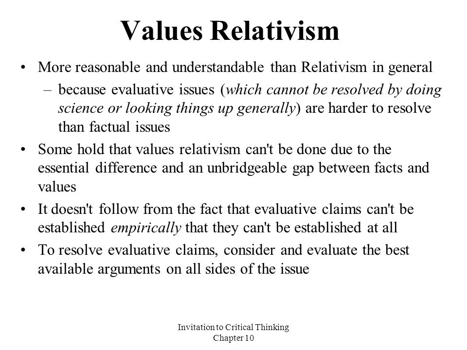 Invitation to Critical Thinking Chapter 10
