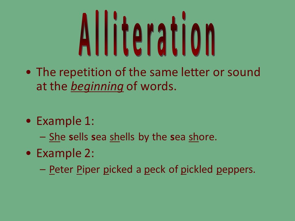 Image result for what is an alliteration example