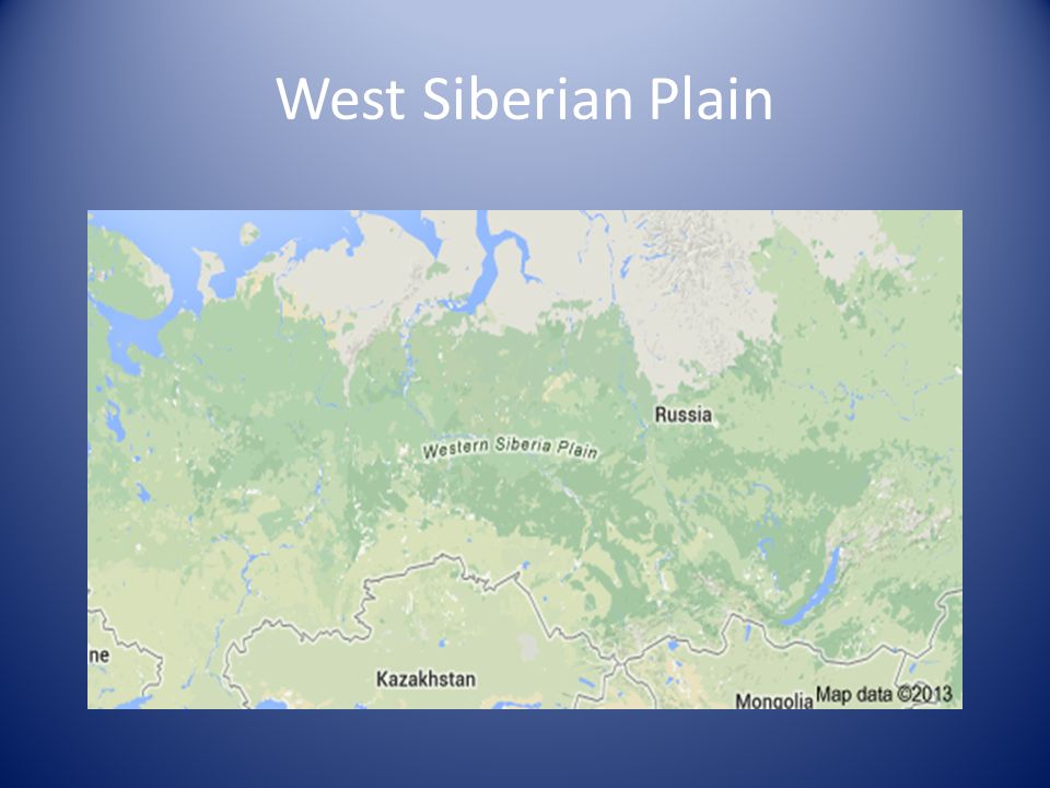 west siberian plain on world map