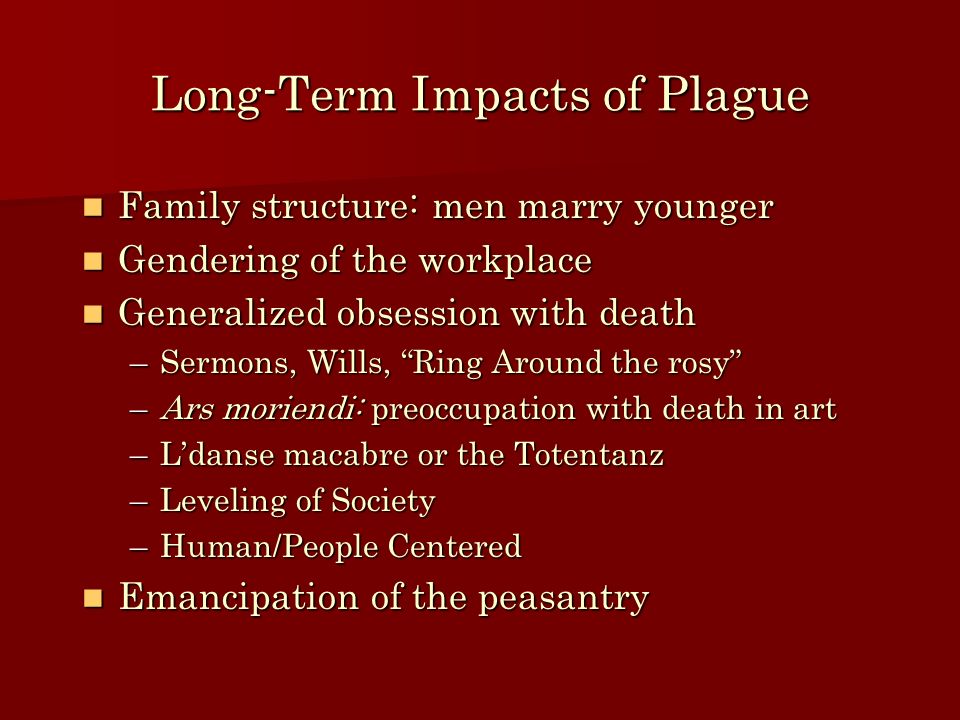 Long-Term Impacts of Plague