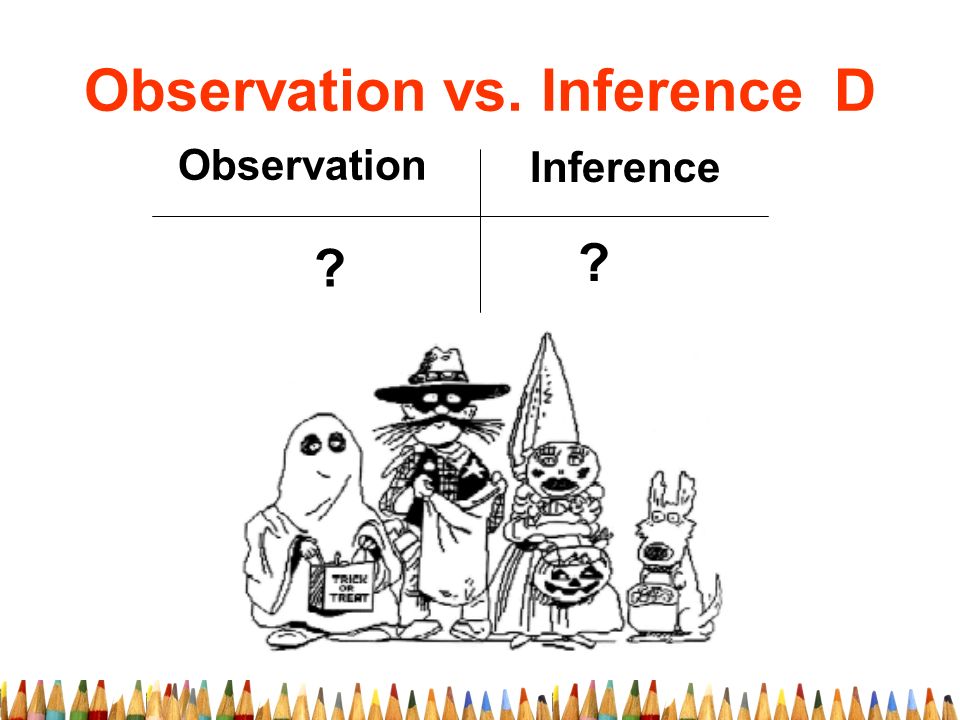 compare observation and inference