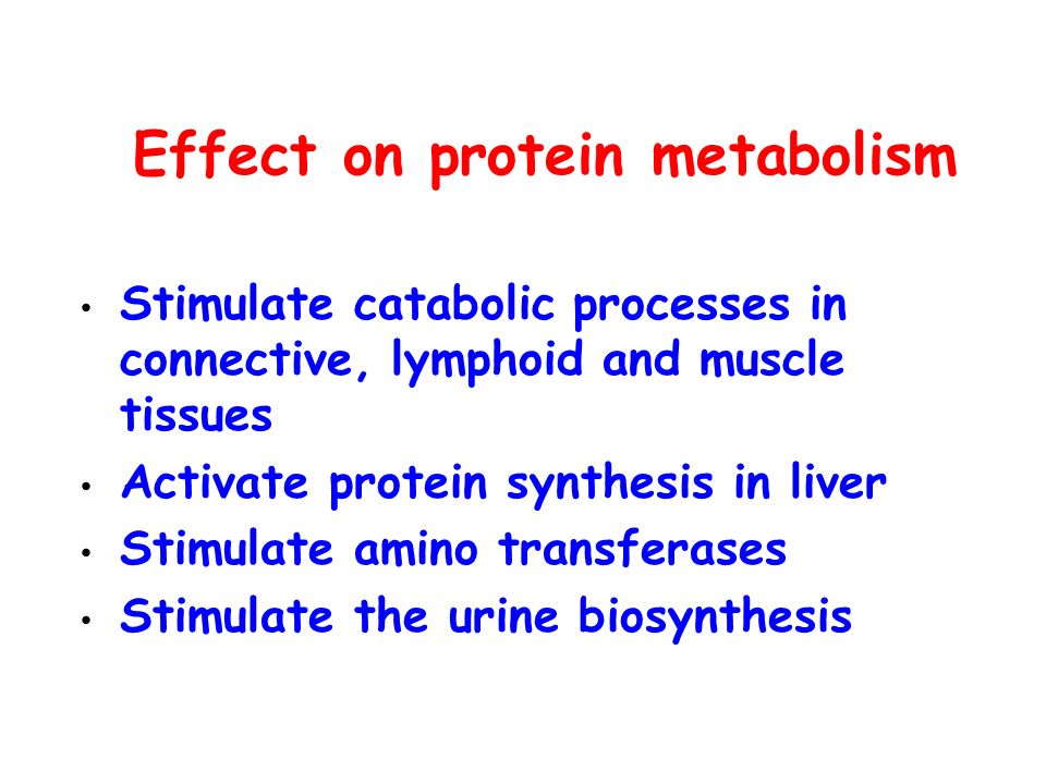 Effect on protein metabolism